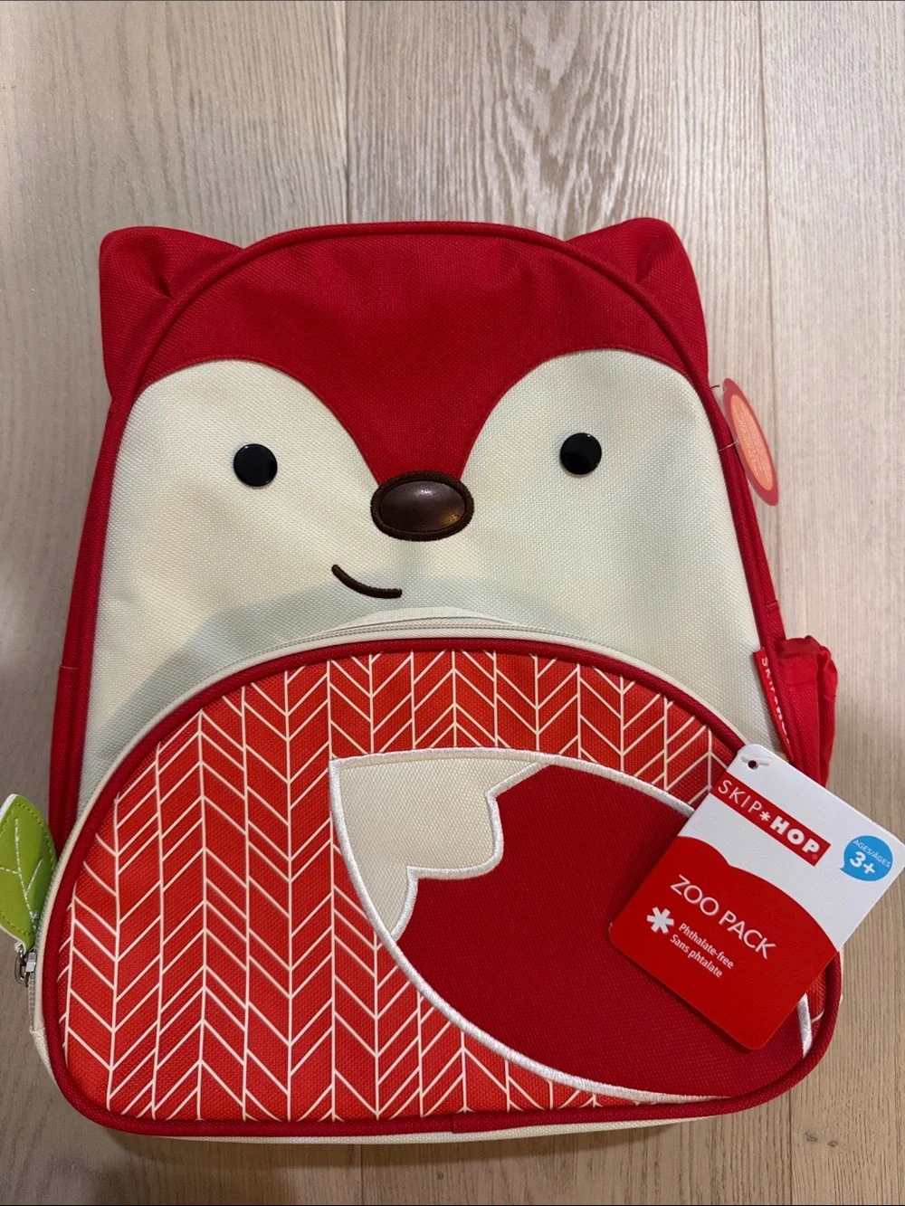 Skip Hop Red and Cream Fox Kids Backpack
